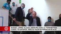 El candidato presidencial Rafael López Aliaga