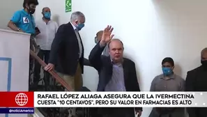 El candidato presidencial Rafael López Aliaga