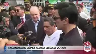 Rafael López Aliaga, Carlos Espá y Carlos Álvarez acudieron juntos a sufragar y exhortaron a evitar el voto en blanco o viciado