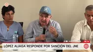 Rafael López Aliaga arremete contra el JNE y dice no temer más multas en su contra