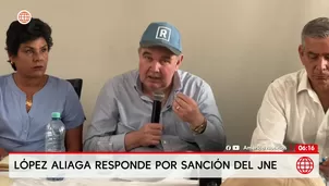 Rafael López Aliaga lanza críticas al JNE y dice no temer más multas en su contra. / Video: América Noticias