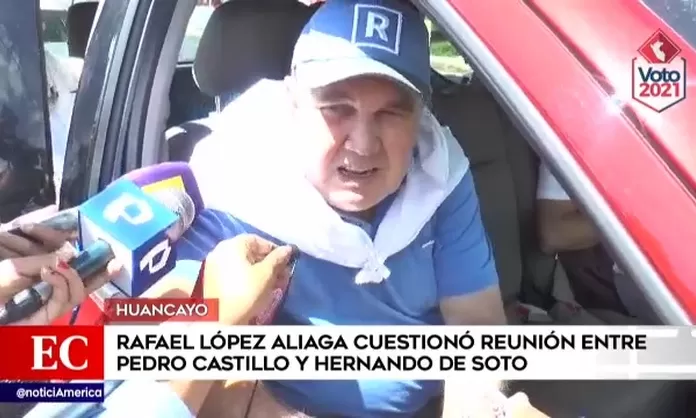Rafael López Aliaga cuestionó reunión entre Pedro Castillo y Hernando ...