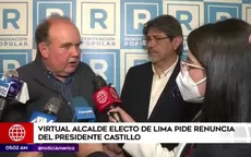 Rafael López Aliaga pide la renuncia de Pedro Castillo - Noticias de renuncia