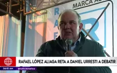 Rafael López Aliaga reitera a Urresti: Vamos a debatir - Noticias de elecciones-2021