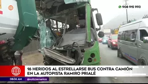 Accidente de tránsito en El Agustino. Foto y video: América Noticias