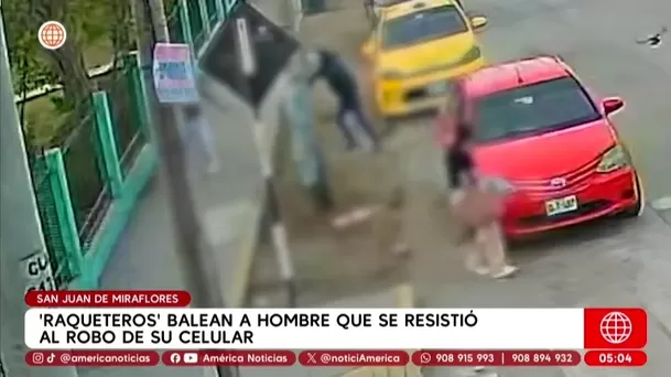 Raqueteros balean a hombre por resistirse al robo en San Juan de Miraflores. Foto: América Noticias