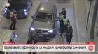 Raqueteros huyen y abandonan camioneta en Miraflores