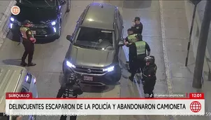 Raqueteros huyen y abandonan camioneta en Miraflores. Foto y video: América Noticias