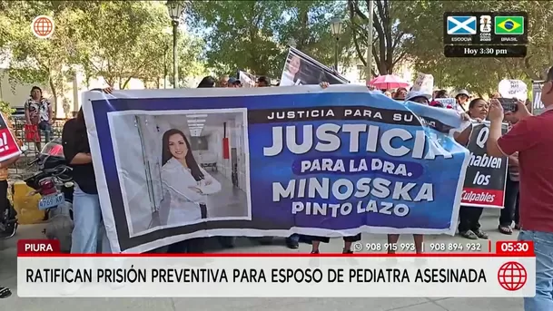 Ratifican prisión preventiva para esposo de pediatra asesinada en Piura. Foto: América Noticias