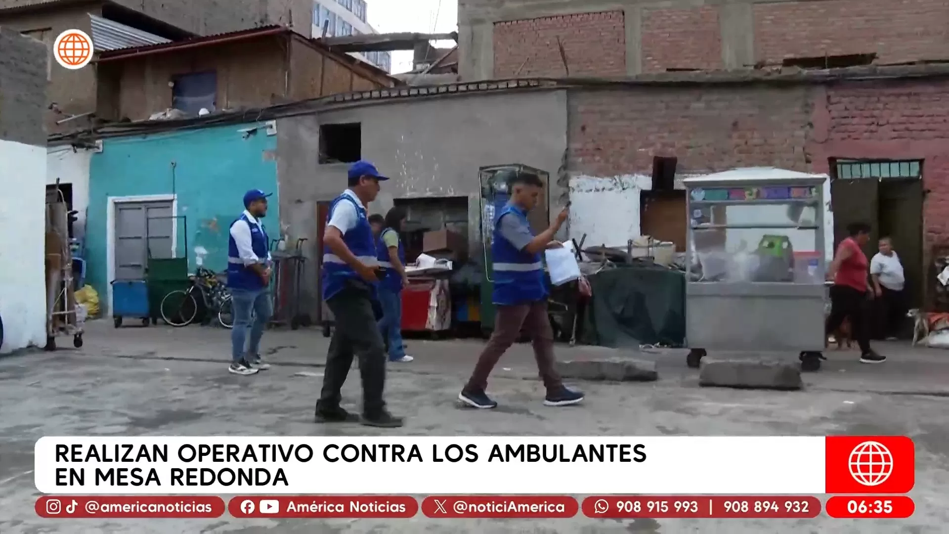 Realizan operativo contra los ambulantes en Mesa Redonda. Foto: América Noticias Realizan operativo contra los ambulantes en Mesa Redonda. Foto: América Noticias