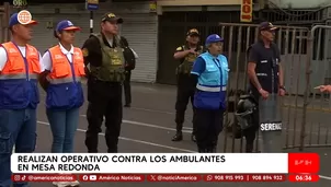 Realizan operativo contra los ambulantes en Mesa Redonda. Foto y video: América Noticias