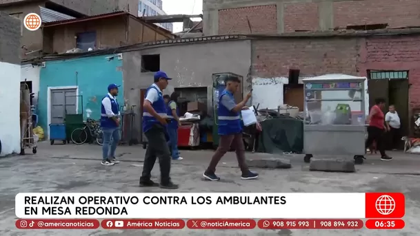 Realizan operativo contra los ambulantes en Mesa Redonda. Foto: América Noticias Realizan operativo contra los ambulantes en Mesa Redonda. Foto: América Noticias