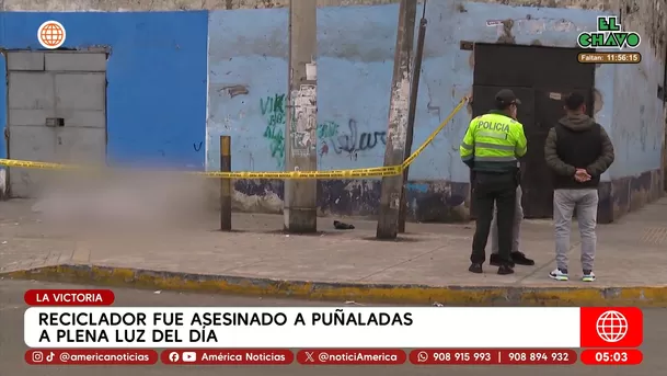 Reciclador fue asesinado a puñaladas a plena luz del día en La Victoria. Foto: América Noticias