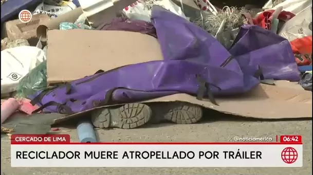 Reciclador de 79 años muere tras ser atropellado por un tráiler en el Cercado de Lima/ América Noticias