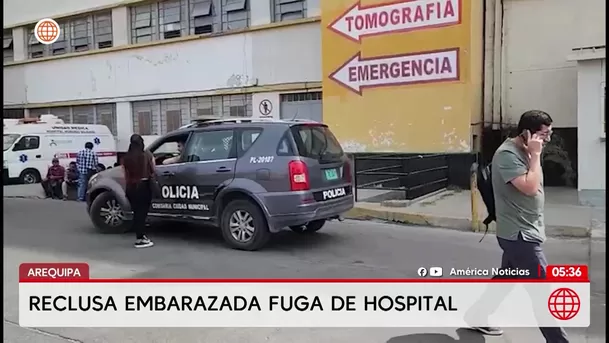 Reclusa embarazada fuga de hospital en Arequipa. Foto: América Noticias