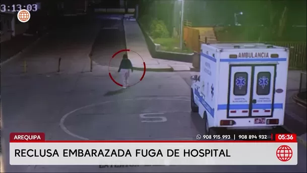 Reclusa embarazada fuga de hospital en Arequipa. Foto: América Noticias