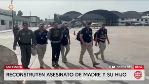 Reconstruyen el crimen de una madre y su hijo en San Martín. Foto y video: América Noticias