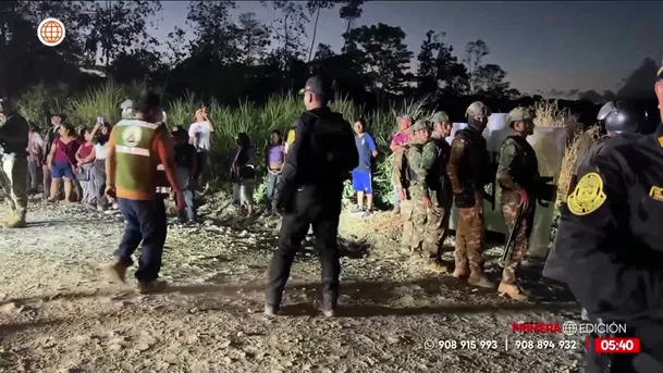 Reconstruyen el crimen de una madre y su hijo en San Martín. Foto: América Noticias Reconstruyen el crimen de una madre y su hijo en San Martín. Foto: América Noticias