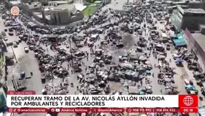 Recuperan tramo invadido de la Av. Nicolás Ayllón en El Agustino. Foto y video: América Noticias