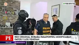 Red criminal robaba pasaportes. Foto y video: América Noticias