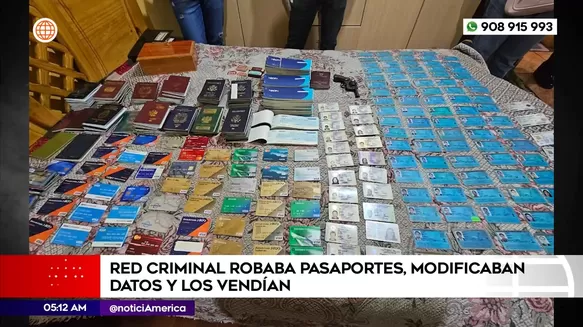 Red criminal robaba pasaportes. Foto: América Noticias