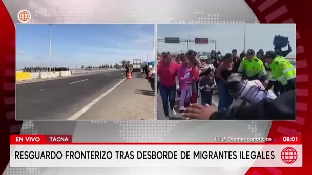 Policía despliega 50 agentes en frontera con Chile tras retiro de migrantes/ América Noticias Policía despliega 50 agentes en frontera con Chile tras retiro de migrantes/ América Noticias