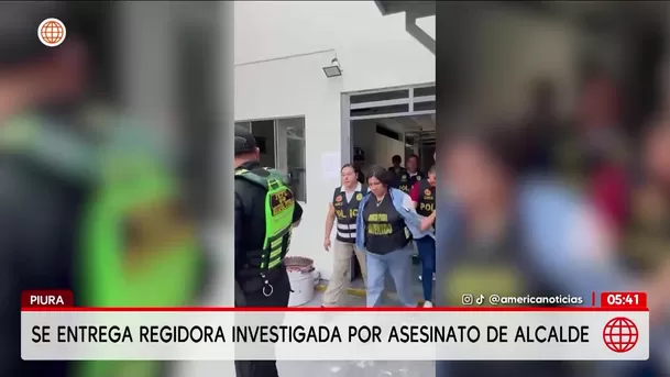 Regidora investigada se entrega por crimen de alcalde en Piura. Foto: América Noticias Regidora investigada se entrega por crimen de alcalde en Piura. Foto: América Noticias