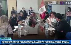 Registran discusión entre congresista Ramírez y gobernador de Cajamarca - Noticias de cajamarca