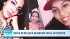 Reina de belleza murió en accidente de tránsito