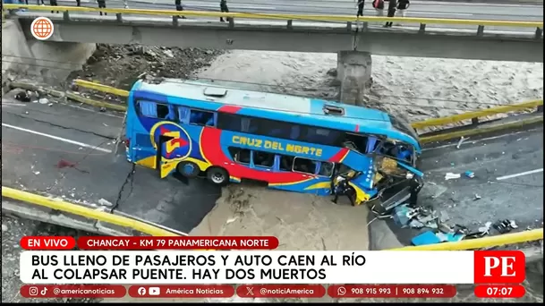 Relación de heridos tras caída de bus y auto en río Chancay. Foto: América Noticias Relación de heridos tras caída de bus y auto en río Chancay. Foto: América Noticias