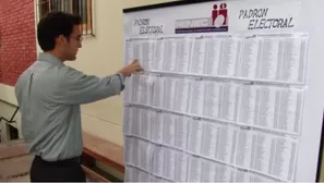 Reniec sobre padrón electoral. Foto: El Comercio