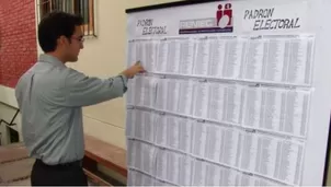 Reniec sobre padrón electoral. Foto: El Comercio