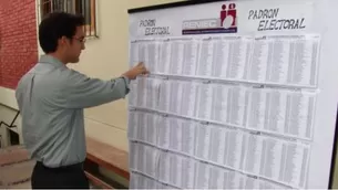 Reniec sobre padrón electoral. Foto: El Comercio