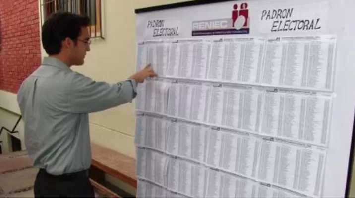 Reniec sobre padrón electoral. Foto: El Comercio Reniec sobre padrón electoral. Foto: El Comercio