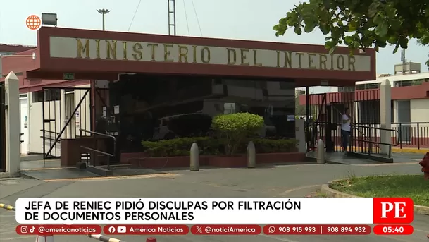Jefa de Reniec pidió disculpas por filtración de documentos personales. Foto: América Noticias Jefa de Reniec pidió disculpas por filtración de documentos personales. Foto: América Noticias