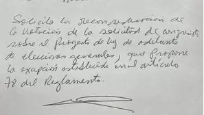 Pedido de reconsideración de Renovación Popular / Foto: Twitter