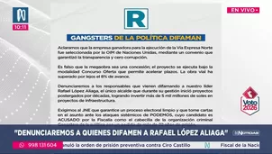 ¿Qué dijo Renovación Popular sobre la Vía Expresa Norte? Foto y video: Canal N