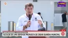 Renzo Reggiardo insiste en crear una Policía Municipal armada para reforzar la seguridad ciudadana