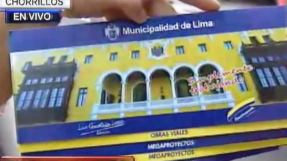 Folleto de la MML entregado en puestos de peaje al sur de Lima. Captura: Canal N