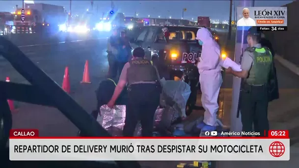 Repartidor de delivery murió tras despistar su moto en Callao. Foto: América Noticias Repartidor de delivery murió tras despistar su moto en Callao. Foto: América Noticias