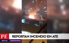 Reportan incendio en depósito de pirotécnicos en Ate - Noticias de hospital-ate
