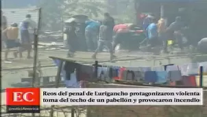 Mot&iacute;n en el penal de Lurigancho. Am&eacute;rica Noticias.