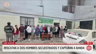 Rescatan a dos secuestrados y caen 17 delincuentes en Los Olivos