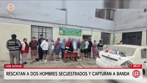Rescatan a dos secuestrados y caen 17 delincuentes en Los Olivos. Foto y video: América Noticias