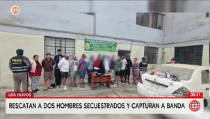 Rescatan a dos secuestrados y caen 17 delincuentes en Los Olivos. Foto y video: América Noticias