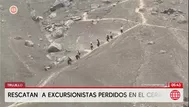 Rescatan a excursionistas perdidos en cerro en Trujillo