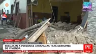 Rescatan a niña tras derrumbe de vivienda antigua en el Rímac