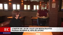 Se aprobó protocolo sanitario para atención de restaurantes en salones.