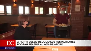 Se aprobó protocolo sanitario para atención de restaurantes en salones.