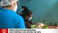 Reapertura de restaurantes. Video: América